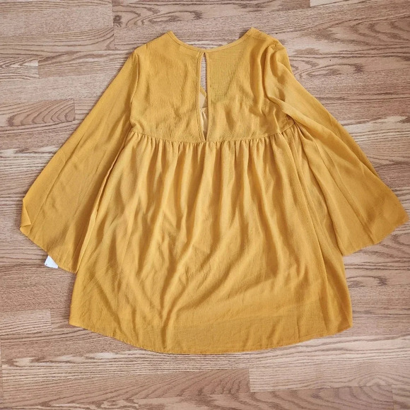 NWT The Impeccable Pig Mustard Mini Dress, Size M. - Picture 6 of 9